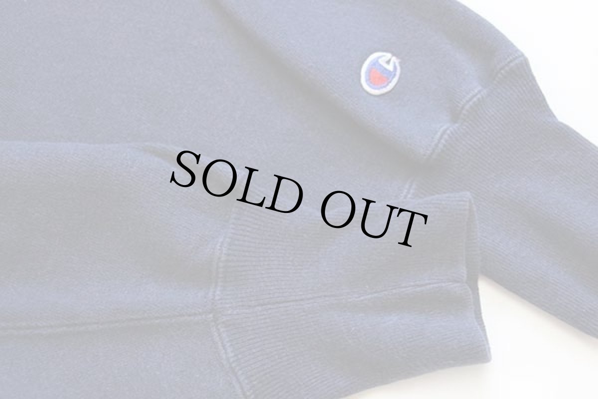 画像5: 90s USA製 Championチャンピオン スクリプト ビッグロゴ刺繍 リバースウィーブ スウェット 紺 L★54 (5)