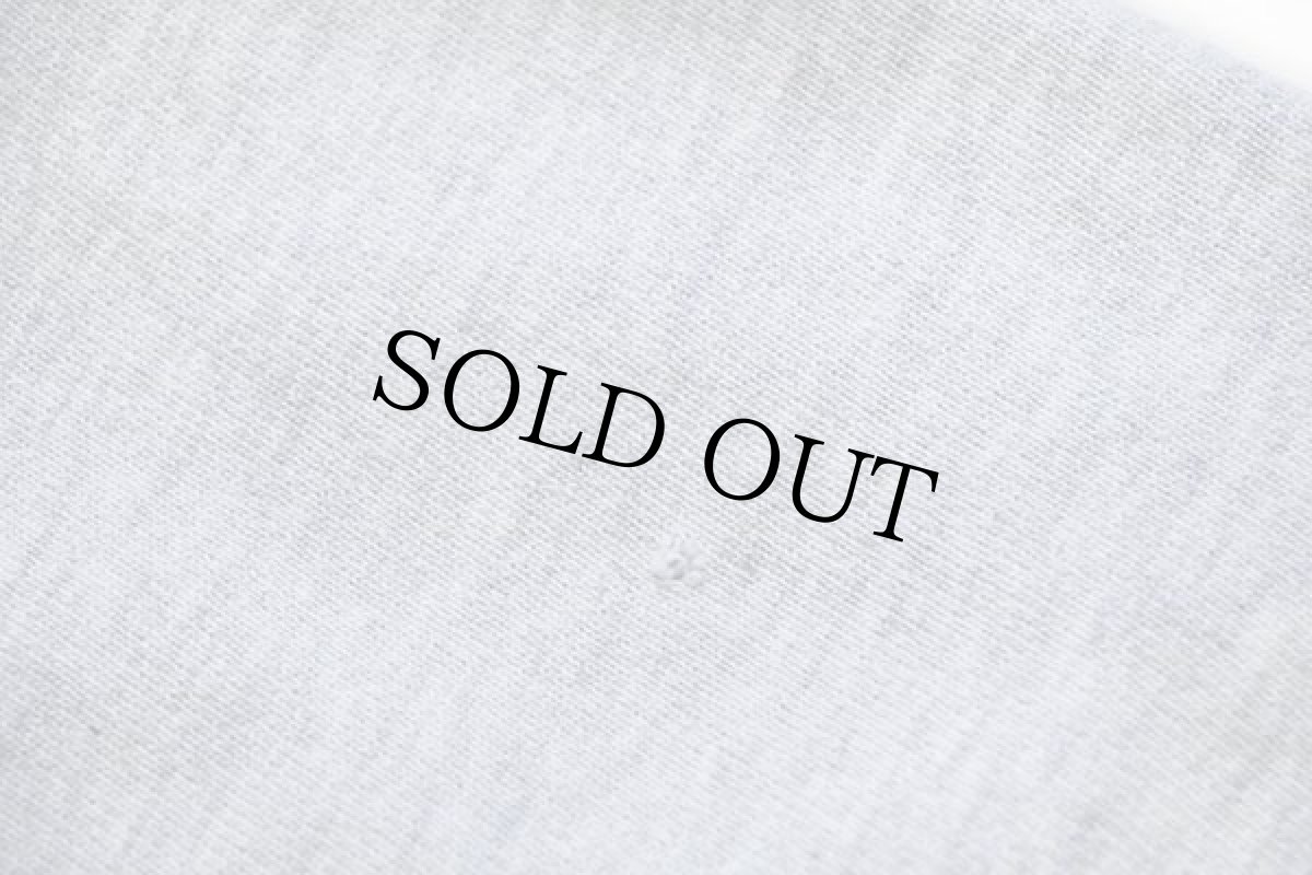 画像6: 90s USA製 Championチャンピオン スクリプト ビッグロゴ刺繍 リブライン リバースウィーブ スウェット 杢グレー×紺 M (6)