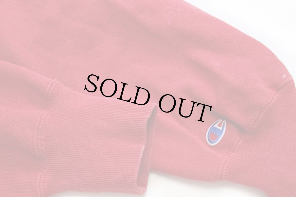 画像5: 80s USA製 Championチャンピオン スクリプト ビッグロゴ刺繍 リバースウィーブ スウェット 赤 S (5)