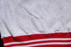 画像6: 90s USA製 Championチャンピオン スクリプト ビッグロゴ刺繍 リブライン リバースウィーブ スウェット 杢グレー×赤 M★69 (6)
