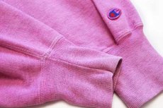 画像5: 90s USA製 Championチャンピオン Kellogg 刺繍 リバースウィーブ スウェット 後染め 杢ピンク XL (5)