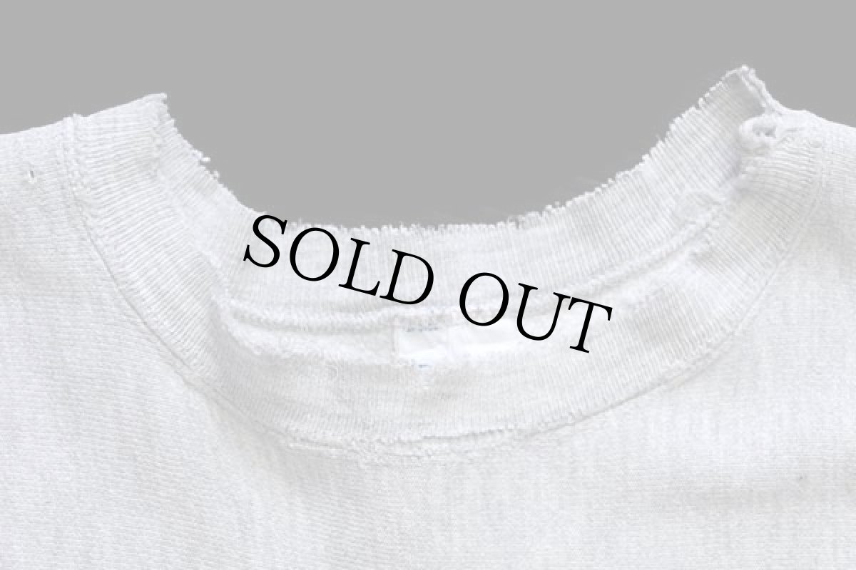 画像6: 90s USA製 Championチャンピオン CITY HIGH 二段中抜きプリント リバースウィーブ スウェット ボロ 杢グレー L (6)