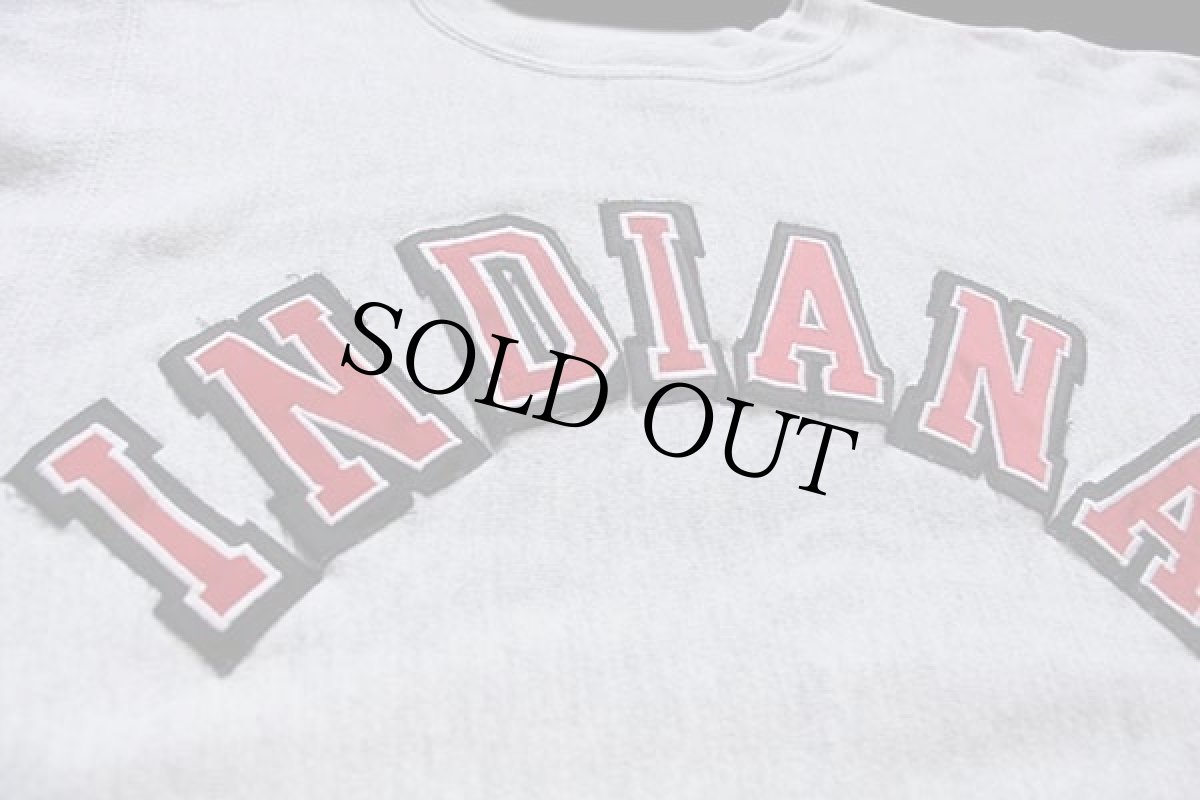 画像3: 90s USA製 Championチャンピオン INDIANA パッチ付き リバースウィーブ スウェット 杢グレー M (3)