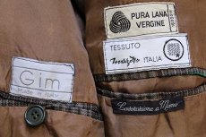 画像4: イタリア製 Gim Marzotto グレンチェック 2つボタン ウール テーラードジャケット 50 (4)