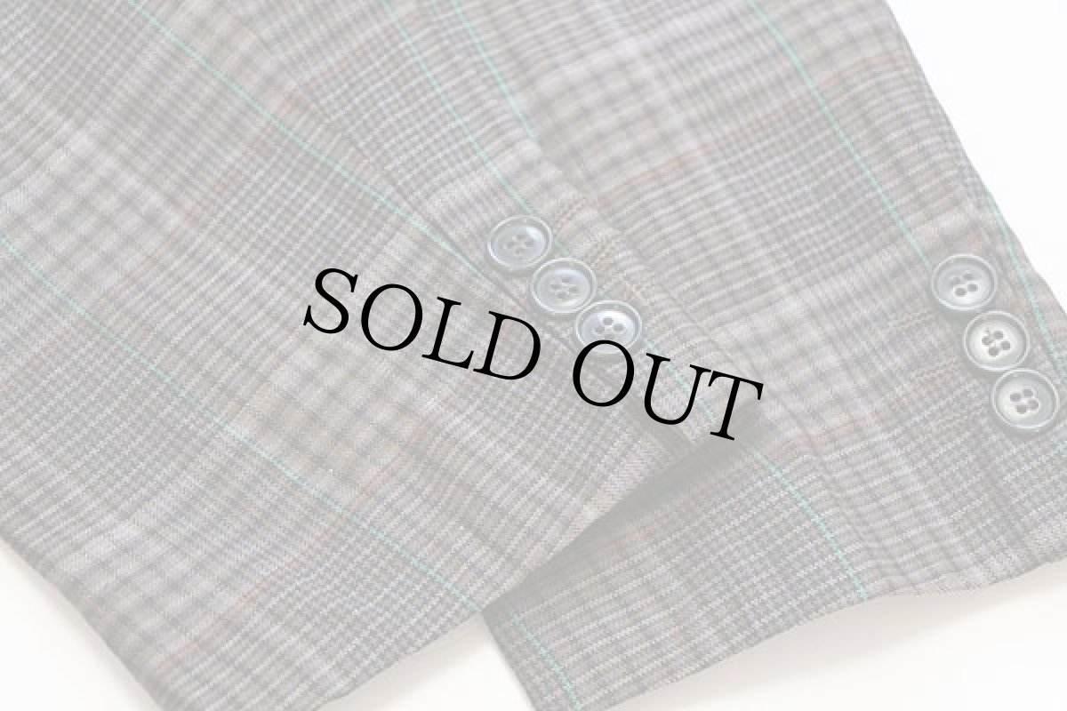 画像6: イタリア製 Gim Marzotto グレンチェック 2つボタン ウール テーラードジャケット 50 (6)