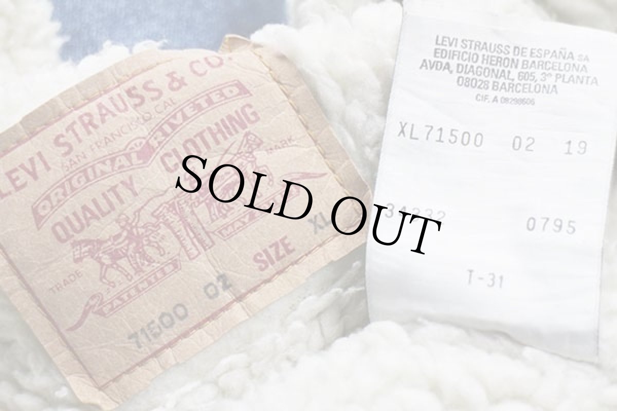 画像4: 90s Levi'sリーバイス 71500 ボアライナー デニムジャケット 4ポケット XL★ユーロ (4)