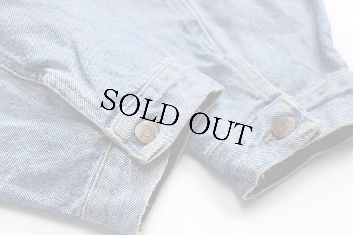 画像7: 80s イタリア製 Unlimited 切り抜き&チェーン刺繍 デザイン デニムジャケット 4ポケット (7)