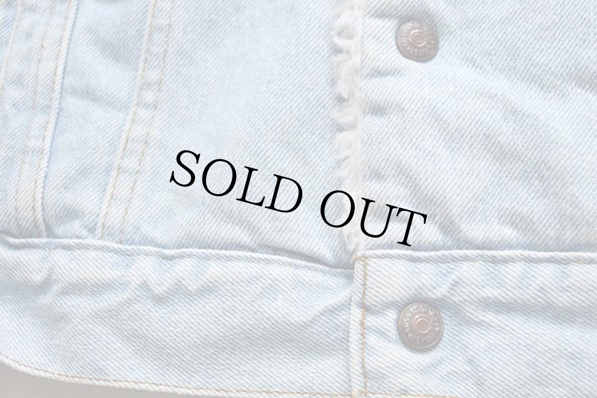 画像6: 80s USA製 Levi'sリーバイス 60511 ボアライナー デニムベスト アイスブルー XL (6)