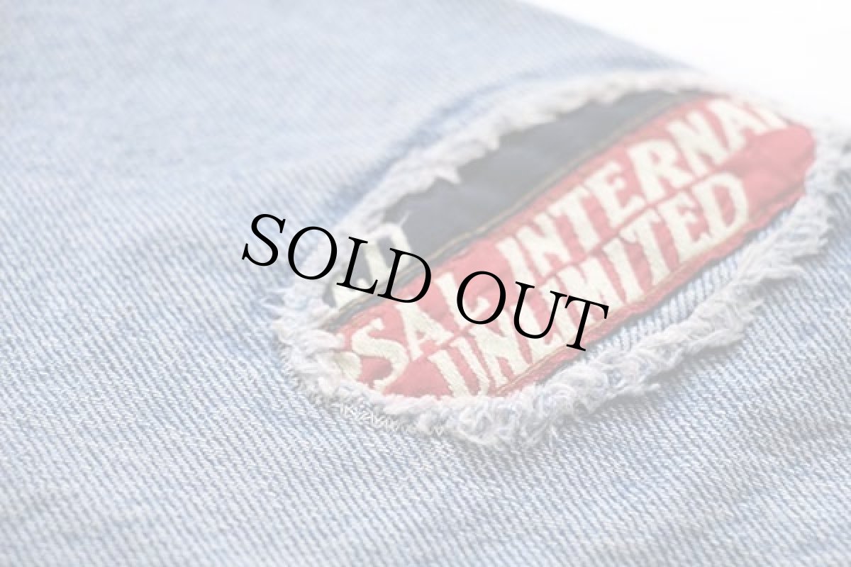 画像5: 80s イタリア製 Unlimited 切り抜き&チェーン刺繍 デザイン デニムジャケット 4ポケット (5)