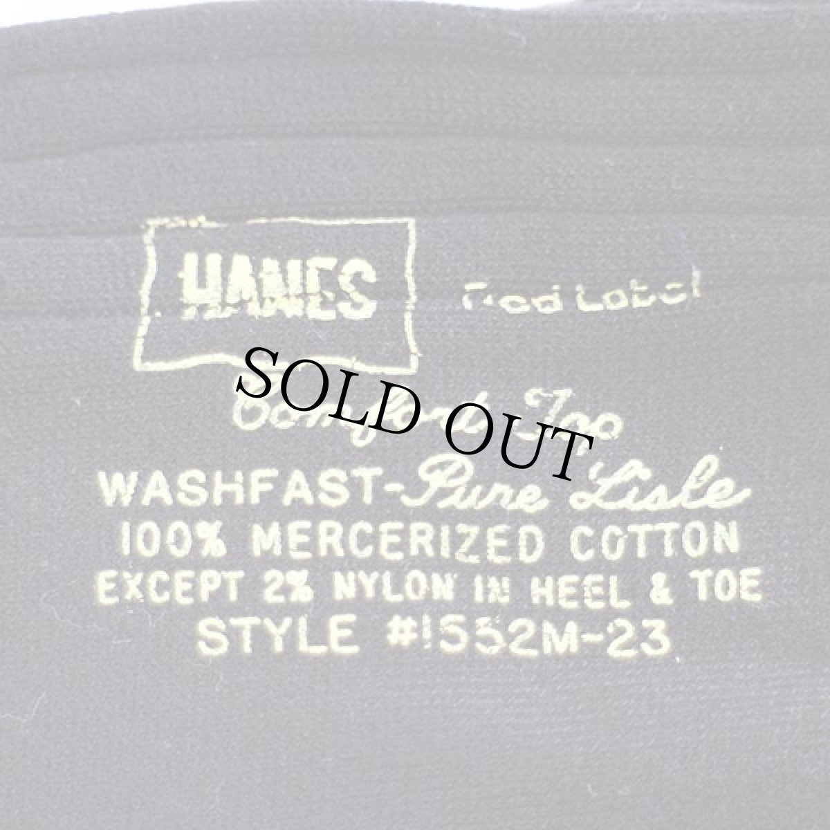 画像4: デッドストック★50s USA製 Hanes 無地 針抜き コットン ソックス 焦げ茶 12★靴下 (4)