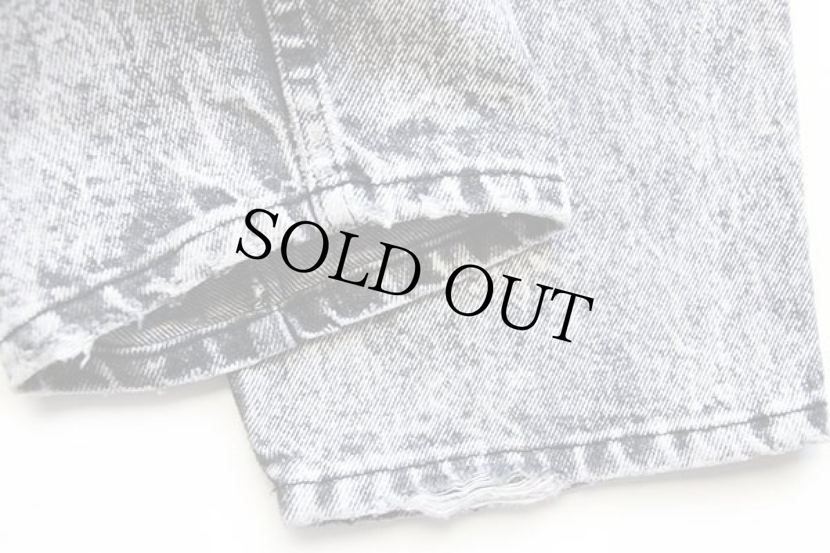 画像9: 90s USA製 Levi'sリーバイス 550 ケミカルウォッシュ ブラック デニムパンツ w38 L30★アシッド (9)