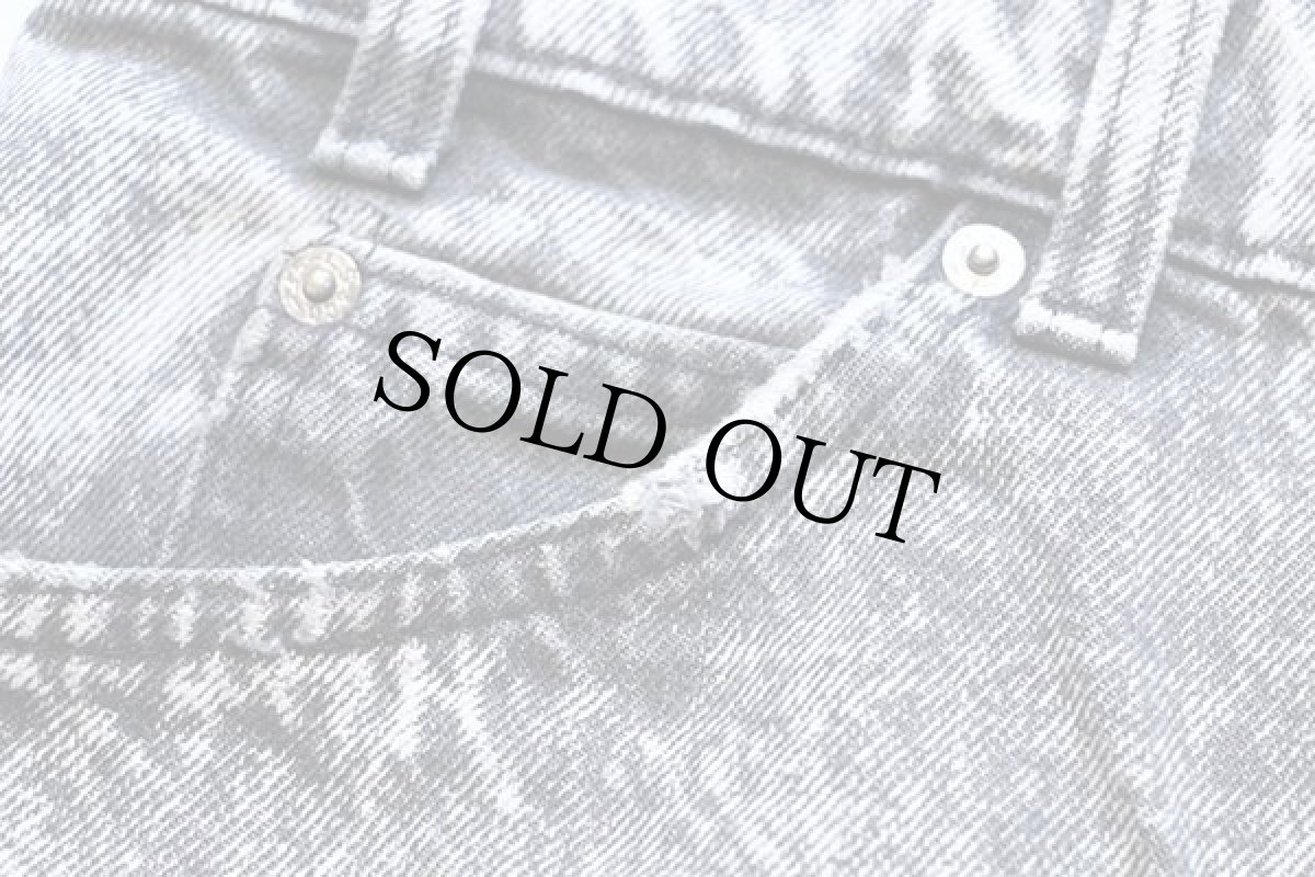 画像8: 90s USA製 Levi'sリーバイス 550 ケミカルウォッシュ ブラック デニムパンツ w38 L30★アシッド (8)