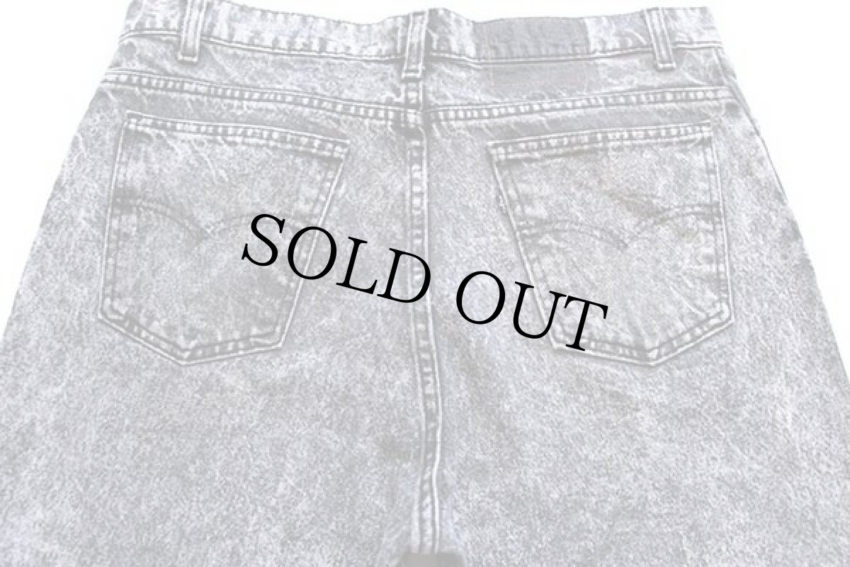 画像5: 90s USA製 Levi'sリーバイス 550 ケミカルウォッシュ ブラック デニムパンツ w38 L30★アシッド (5)