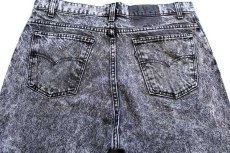 画像5: 90s USA製 Levi'sリーバイス 550 ケミカルウォッシュ ブラック デニムパンツ w38 L30★アシッド (5)