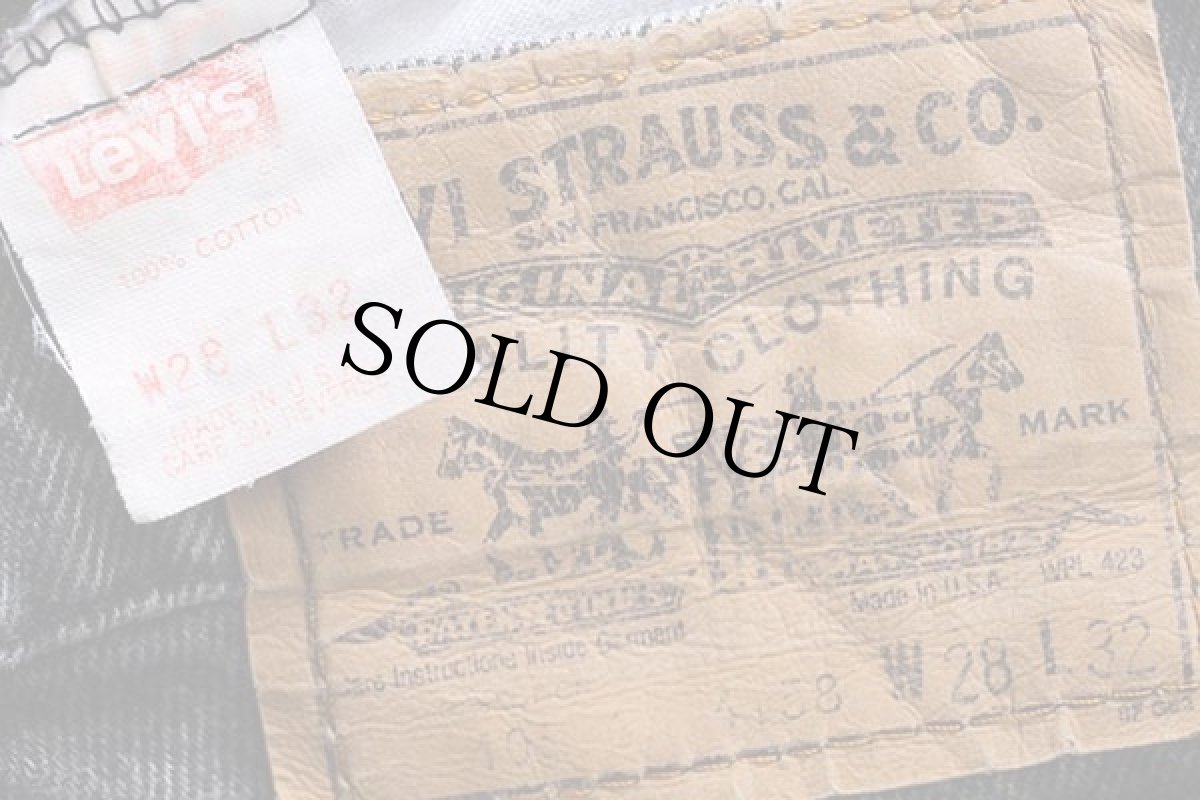 画像6: 90s USA製 Levi'sリーバイス 40506 ブラック デニムパンツ w28 L32 (6)