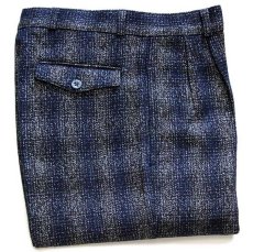 画像1: 80s イタリア製 Levi'sリーバイス CIVVY STREET オンブレチェック ツータック スラックス ウールパンツ w29★ユーロ (1)