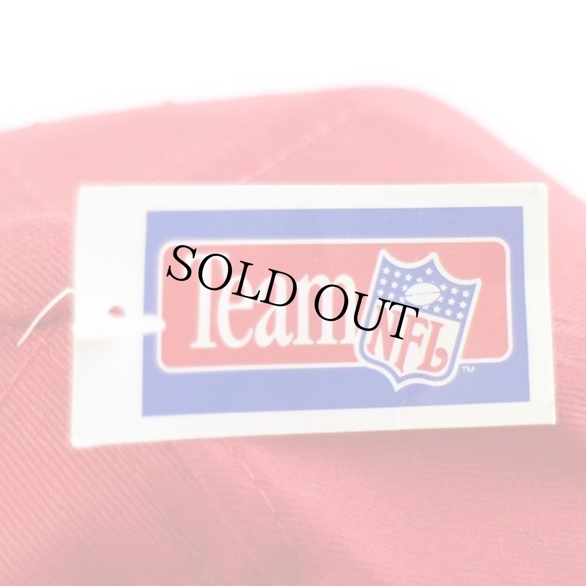 画像6: デッドストック★90s NFL San Francisco 49ers ロゴ刺繍 コットンキャップ 赤 (6)