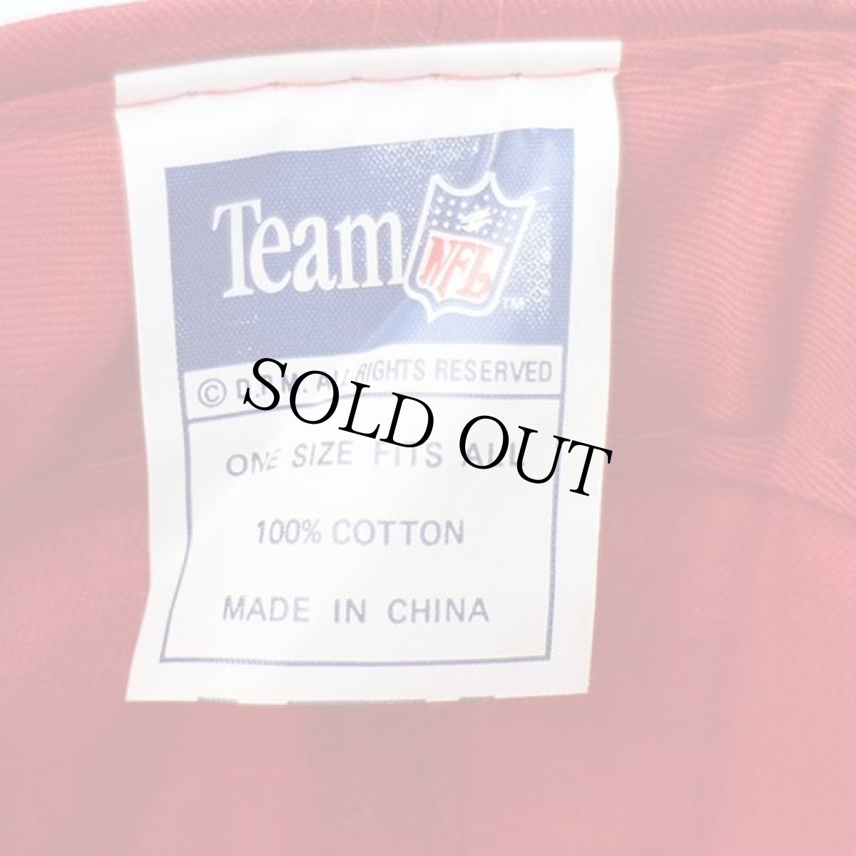 画像5: デッドストック★90s NFL San Francisco 49ers ロゴ刺繍 コットンキャップ 赤 (5)