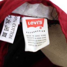 画像5: デッドストック★90s Levi'sリーバイス ロゴ刺繍 コットン 太畝 コーデュロイキャップ 黒 (5)