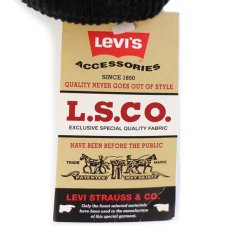 画像6: デッドストック★90s Levi'sリーバイス ロゴ刺繍 コットン 太畝 コーデュロイキャップ 黒 (6)