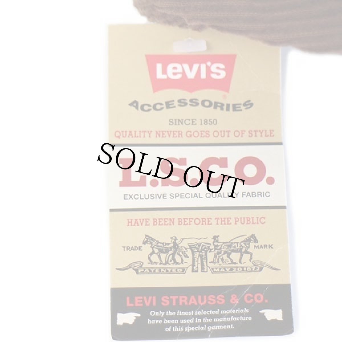 画像6: デッドストック★90s Levi'sリーバイス ロゴ刺繍 コットン 太畝 コーデュロイキャップ 焦げ茶 (6)