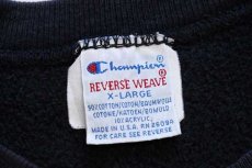 画像4: 90s USA製 Championチャンピオン CU 刺繍 リバースウィーブ スウェット 黒 XL (4)
