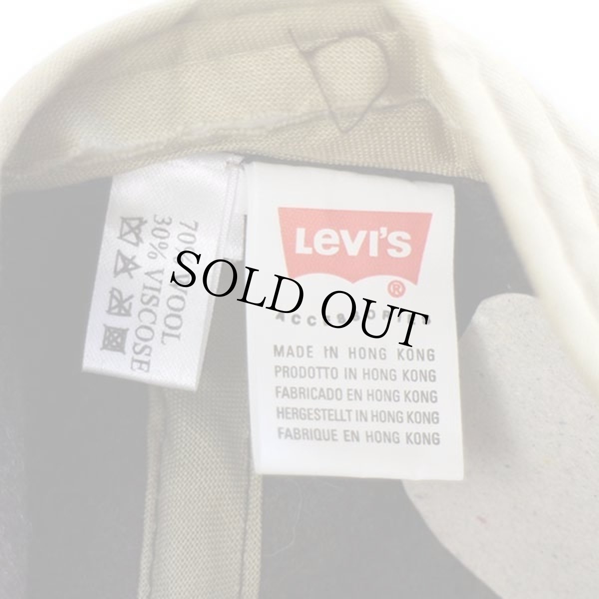 画像5: デッドストック★90s Levi'sリーバイス ロゴ刺繍 ウール×レーヨン フェルトキャップ 焦げ茶ミックス (5)