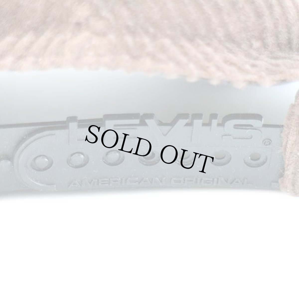 画像8: デッドストック★90s Levi'sリーバイス ロゴ刺繍 コットン 太畝 コーデュロイキャップ 焦げ茶 (8)