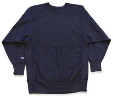 画像2: 90s USA製 Championチャンピオン CU 刺繍 リバースウィーブ スウェット 黒 XL (2)