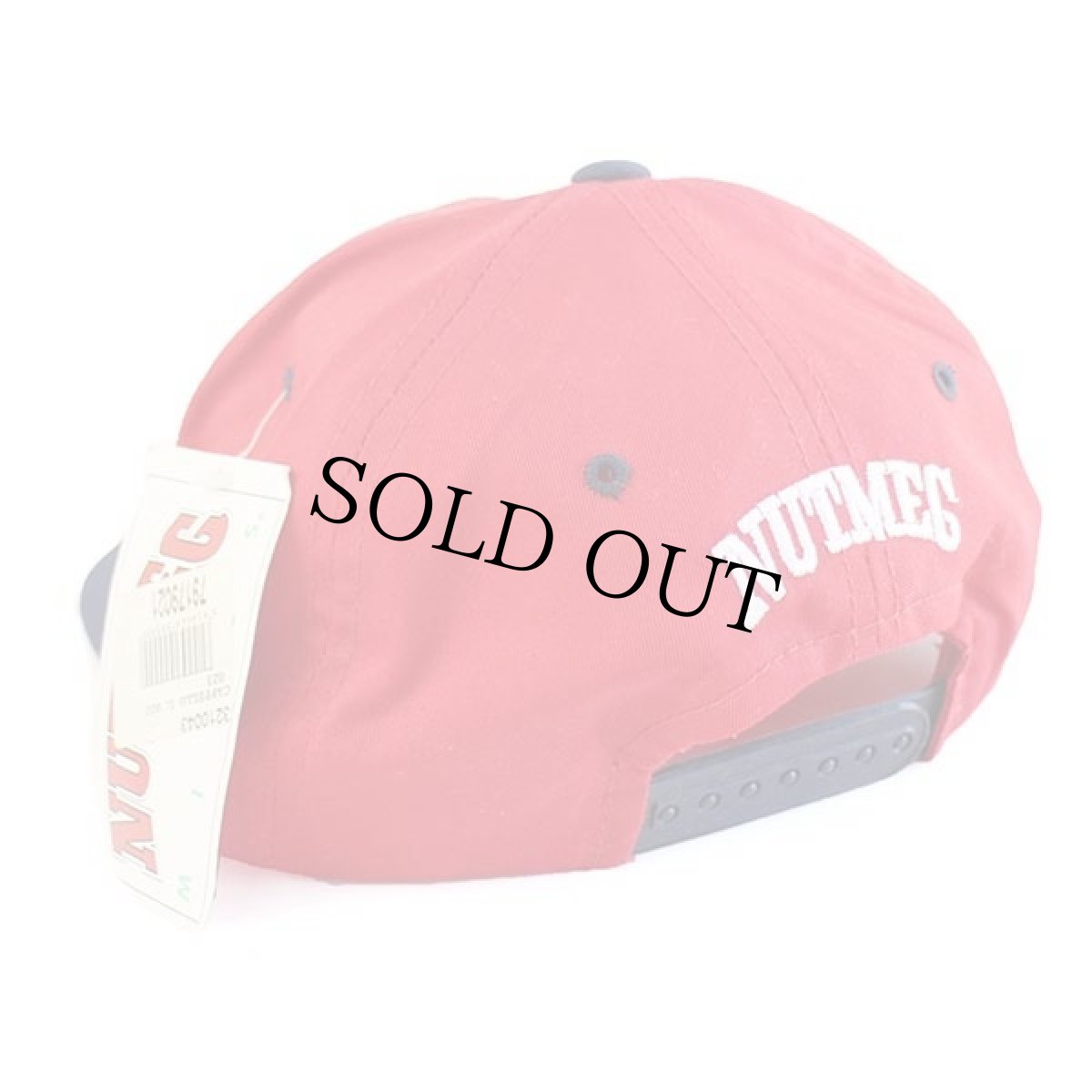 画像2: デッドストック★00s MLB CLEVELAND Indiansインディアンス×バッグスバニー刺繍 ツートン ベースボールキャップ 赤×紺 (2)