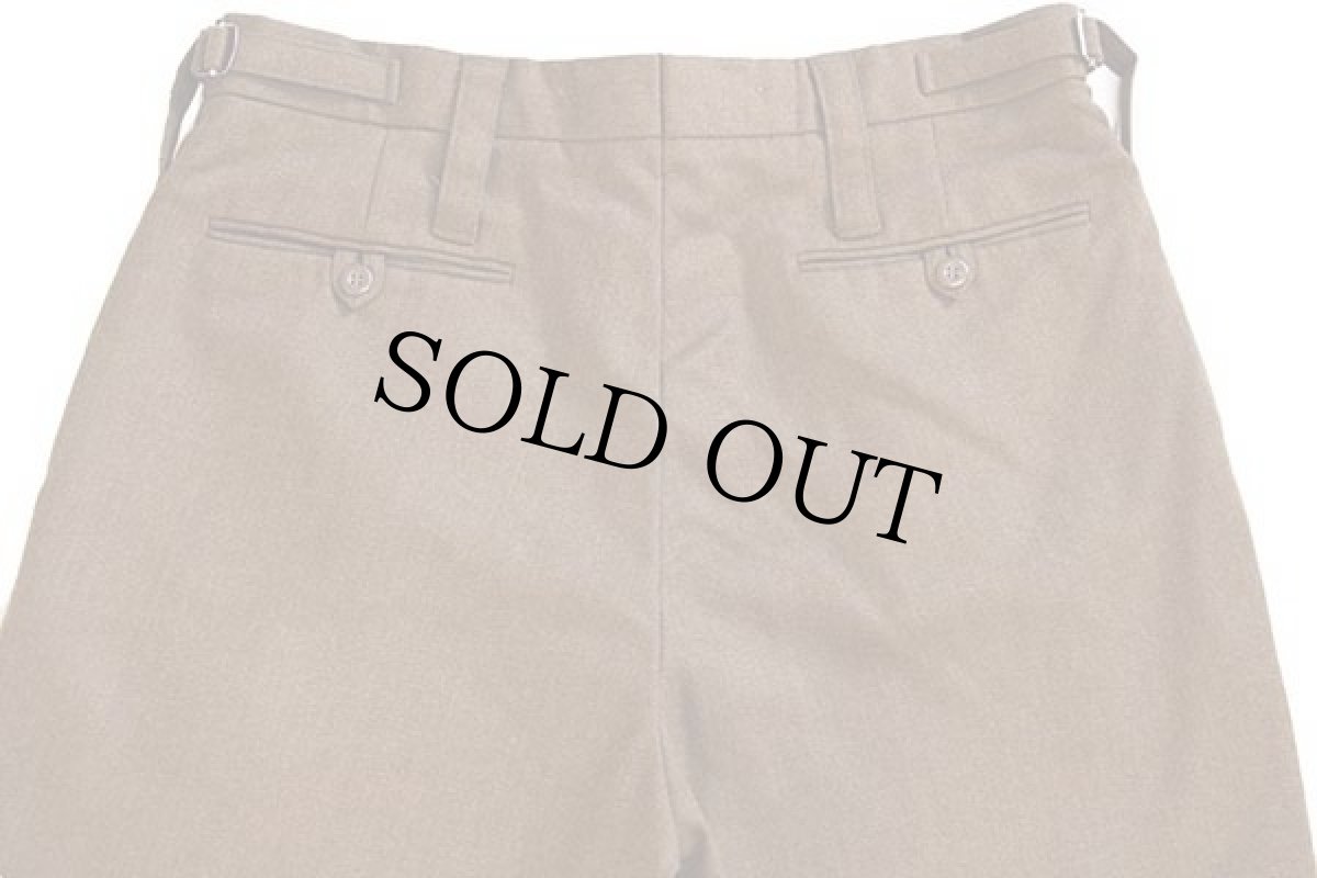 画像5: 90s イギリス軍 BRITISH ARMY ワンタック No2 ドレス ウールパンツ 茶 w35 (5)