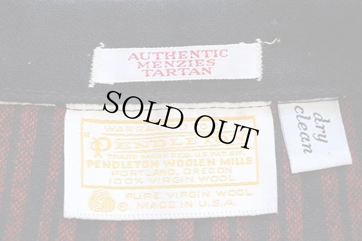 画像3: 70s USA製 PENDLETONペンドルトン AUTHENTIC MENZIES TARTAN タータンチェック ロング ウール プリーツスカート (3)