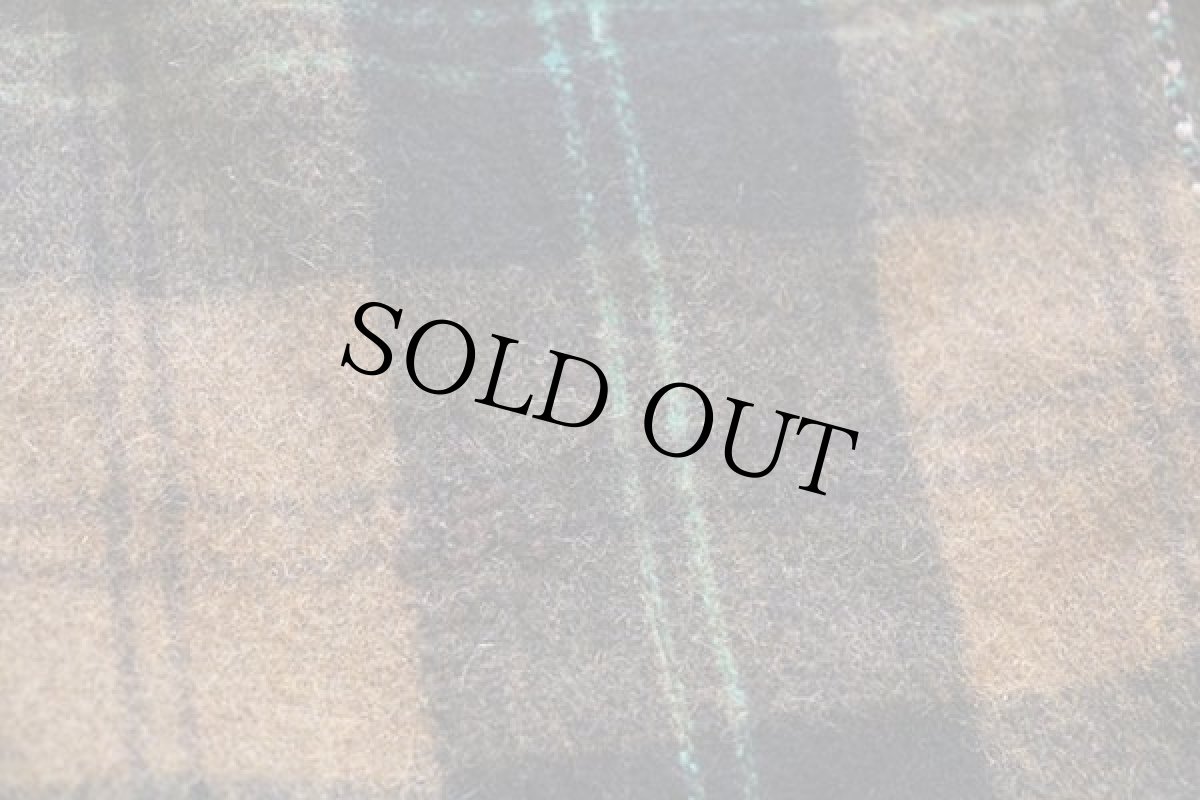 画像8: 70s 英国製 UNKNOWN タータンチェック ショールカラー スモーキング ウール混 ガウン (8)