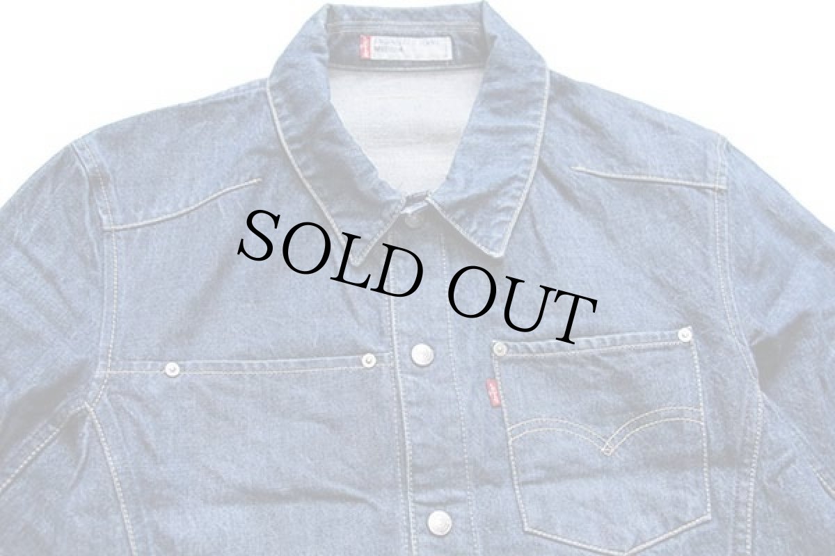 画像3: 00s Levi'sリーバイス ENGINEERED JEANS 70100 立体裁断 デニムジャケット M★ユーロ (3)
