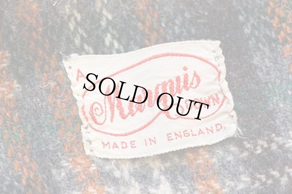 画像5: 50s 英国製 Marquis タータンチェック ショールカラー スモーキング ウールガウン (5)