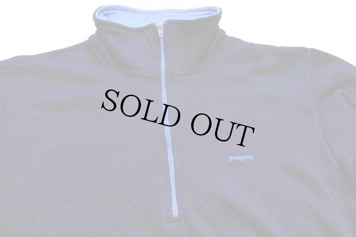 画像3: 90s USA製 patagoniaパタゴニア CAPILENEキャプリーン ハイネック ハーフジップ インナー フリース 紺 L (3)