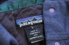 画像4: 90s USA製 patagoniaパタゴニア ハイネック プルオーバー インナー フリース ブルーグレー L (4)