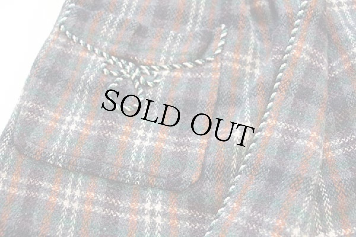 画像6: 50s 英国製 Marquis タータンチェック ショールカラー スモーキング ウールガウン (6)