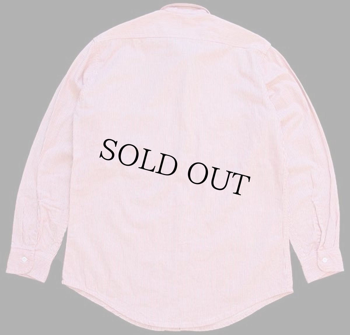 画像2: 90s USA製 Prentiss ヒッコリー ストライプ コットン ワークシャツ 赤×白 M (2)