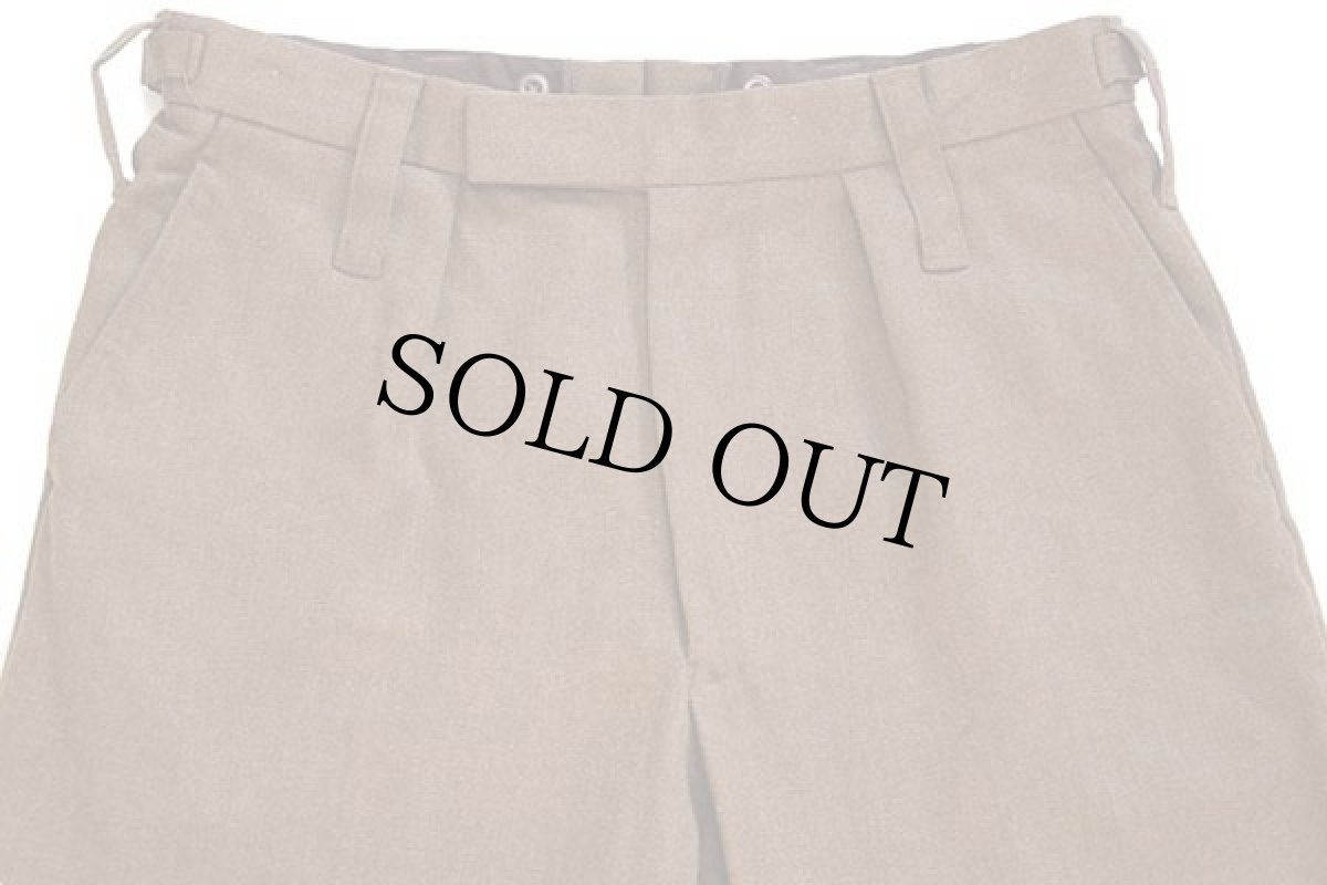 画像4: 90s イギリス軍 BRITISH ARMY ワンタック No2 ドレス ウールパンツ 茶 w35 (4)