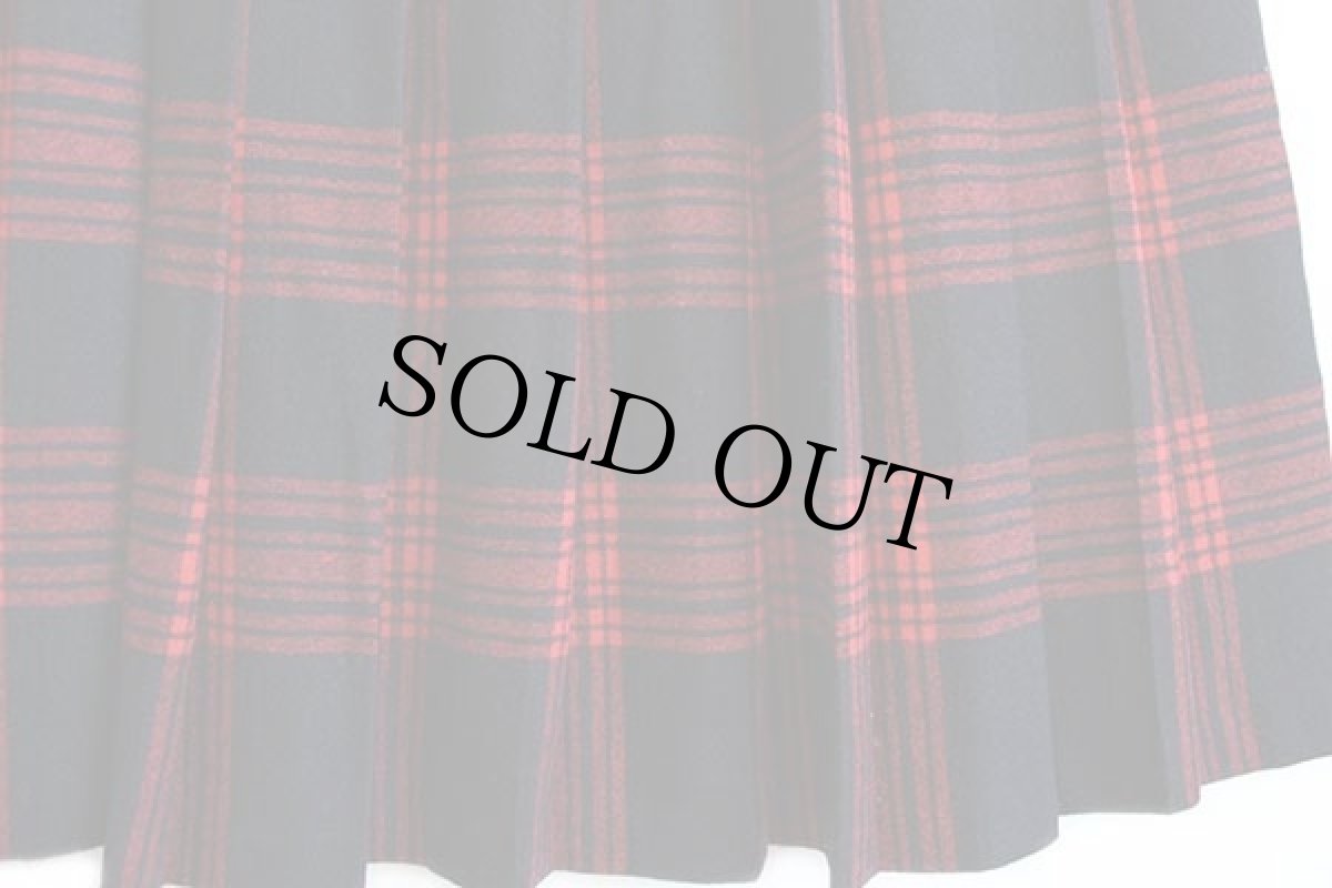 画像6: 70s USA製 PENDLETONペンドルトン AUTHENTIC MENZIES TARTAN タータンチェック ロング ウール プリーツスカート (6)