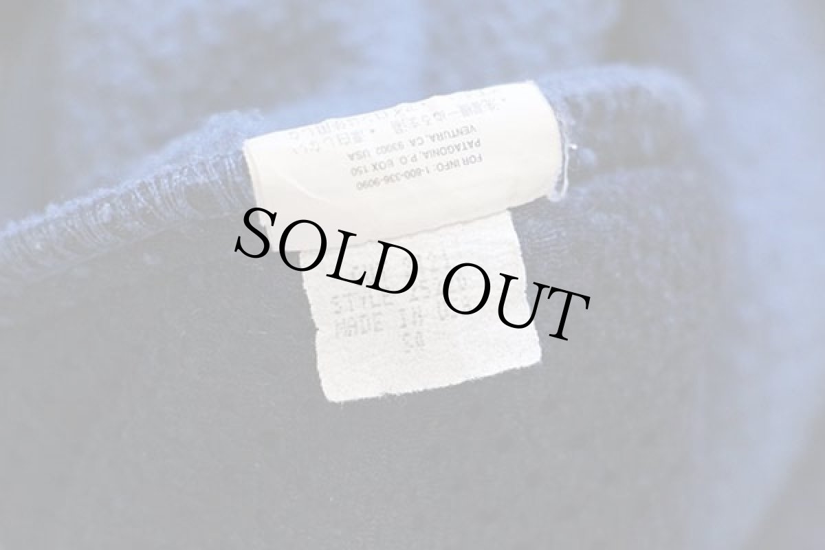 画像5: 90s USA製 patagoniaパタゴニア ワンポイント ハーフジップ プルオーバー フリース 濃青 S★雪なしタグ (5)