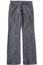 画像2: 90s USA製 Levi'sリーバイス 517 先染め ブラック デニムパンツ w34★ブーツカット (2)