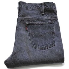 画像1: 90s USA製 Levi'sリーバイス 517 先染め ブラック デニムパンツ w34★ブーツカット (1)