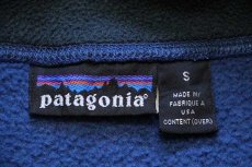 画像4: 90s USA製 patagoniaパタゴニア ワンポイント ハーフジップ プルオーバー フリース 濃青 S★雪なしタグ (4)