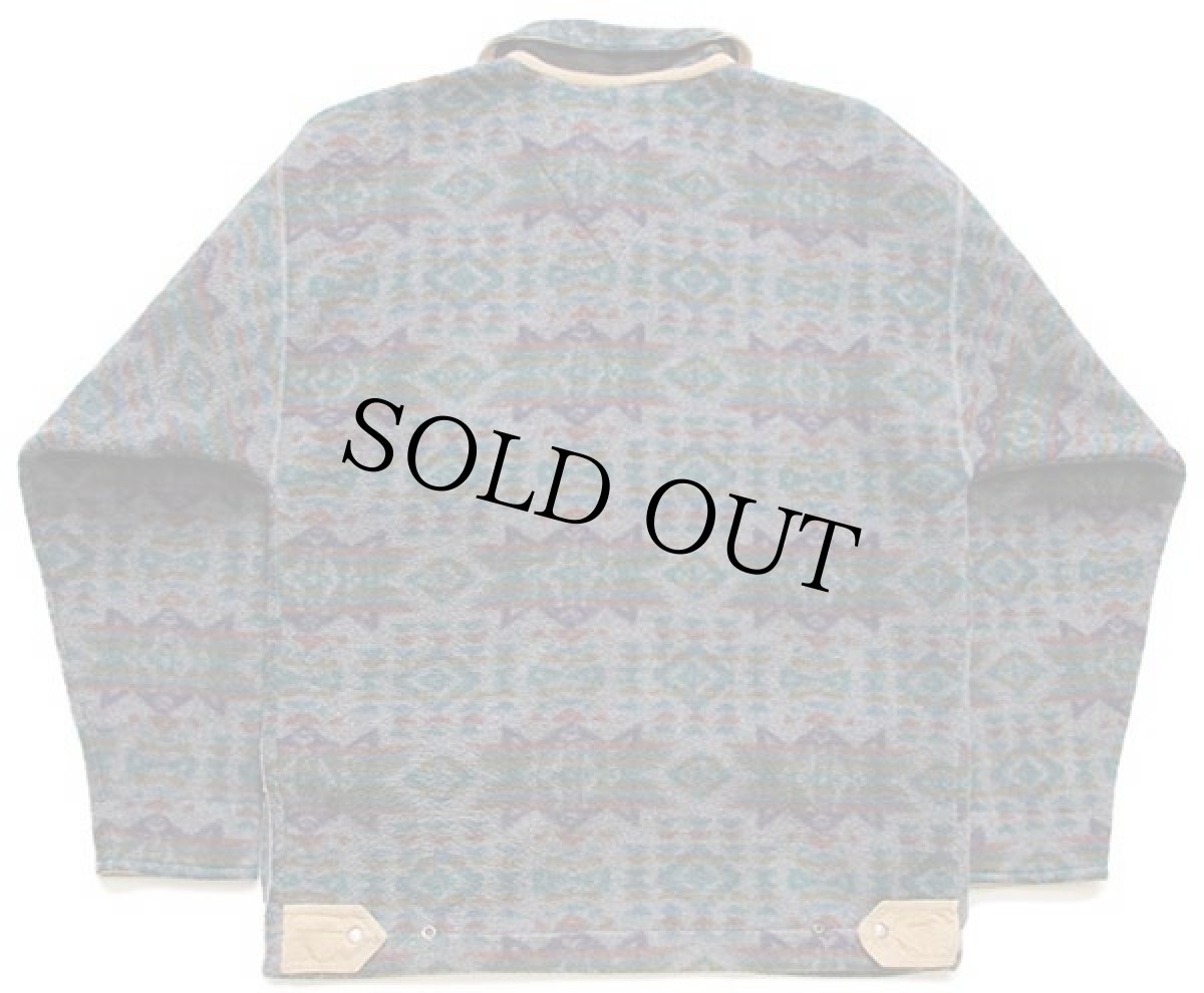 画像2: 90s DEGRE 7 ネイティブ柄 総柄 polarliteフリースジャケット (2)