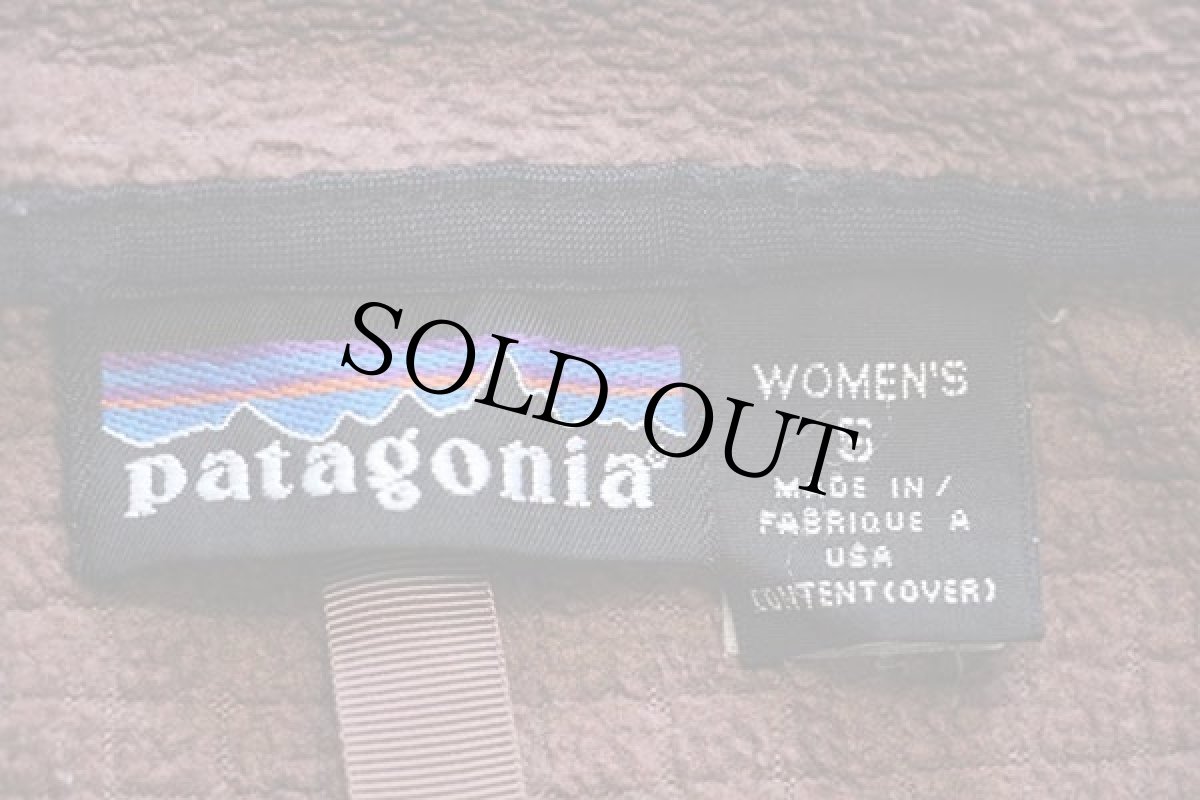 画像4: 00s USA製 patagoniaパタゴニア R3 ラディアント POLARTEC フリースジャケット 小豆色 W-S★刺繍ロゴ (4)