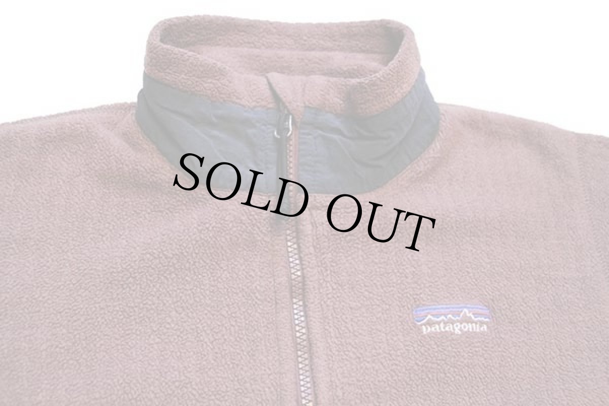 画像3: 00s USA製 patagoniaパタゴニア R3 ラディアント POLARTEC フリースジャケット 小豆色 W-S★刺繍ロゴ (3)