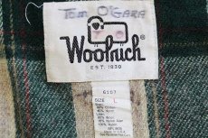 画像4: 70s USA製 Woolrichウールリッチ チェック ウールライナー マウンテンパーカー 緑 L (4)