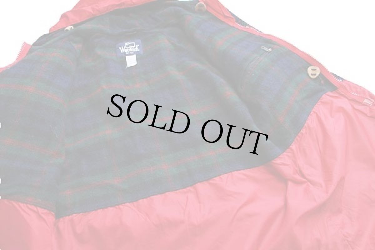 画像5: 80s USA製 Woolrichウールリッチ タータンチェック ウールライナー マウンテンパーカー 赤 L (5)